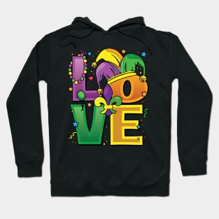 Fun Mardi Gras Love design - For Mardi Gras Fans Hoodie